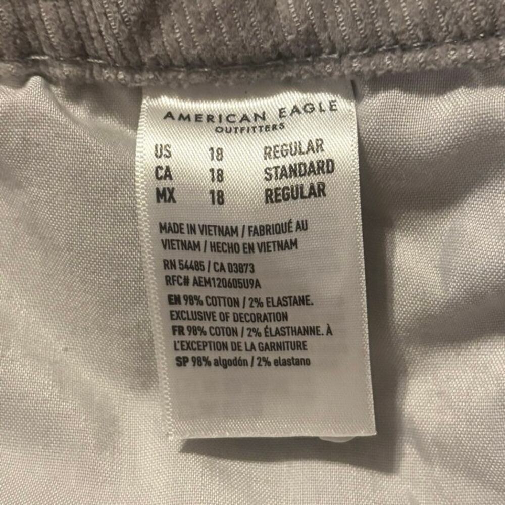 American Eagle Women's 18 36 x 32 Kick Boot Corduroy High Rise Stretch - Picture 7 of 11